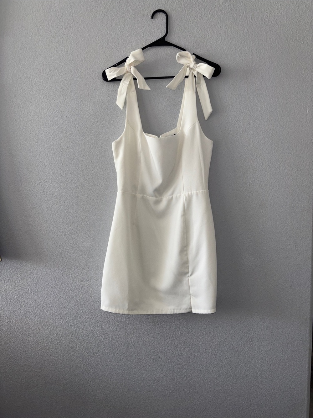 Lulu's Ivory Tie-Shoulder Mini Dress